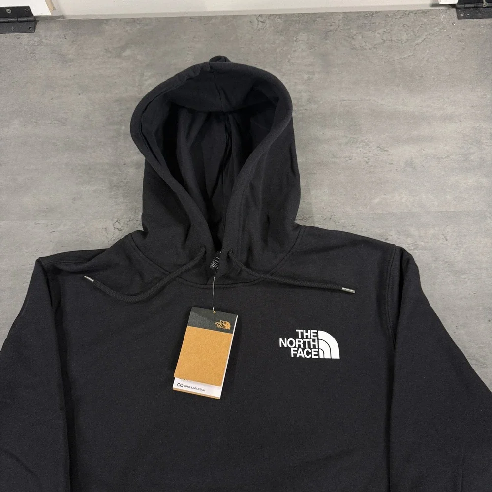 The North Face Hoodie Men XL Box Logo Denali NSE Black Mint Blue Graphic NEW $60
